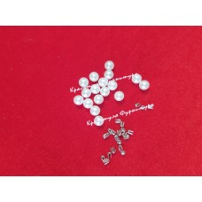 Намиста перли прибивні № 6 молочні 500 гр