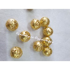 Намиста ажурні металеві 1,5см 500гр золотий