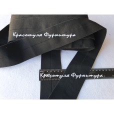 Бейка трикотажна глянсова 3см 15м чорний