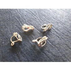 Заготовка для сережок кліпса з вушком металева 1,5 см 500 шт срібна