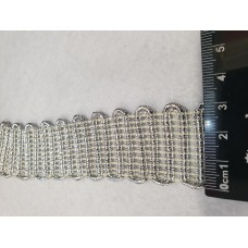 Тасьма зигзаг 3см 13м срібний