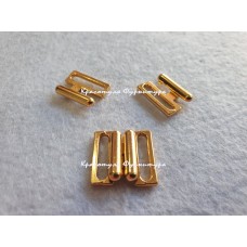 Застібка для купальника металева золота 1,5 см 100 шт