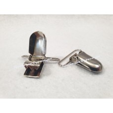 Затискач для комбінезону металевий 3,5 см х 3,5 см 500 шт срібний