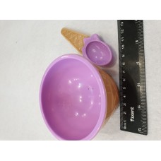 Чашка з ложечкою 9,5*6,5 см бузковий