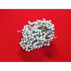 Декоративна калина 1 см 400 шт срібна