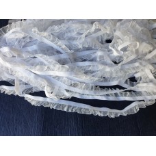Резинка рюш 1,5 см 25 м біла