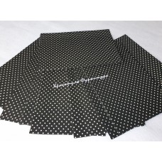 Фетр у горох 20х30 см 1мм 10 листів чорний у білий горох