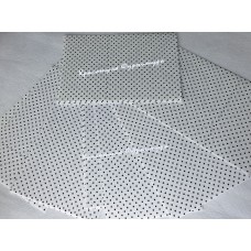 Фетр у горох 20х30 см 1мм 10 листів білий у чорний горох