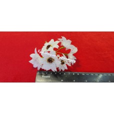 Квіти з серцевиною на ніжці діаметр 5 см довжина 10 см 72 шт білий