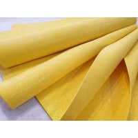 Фоаміран глітерний двосторонній 50*50 5 листів жовтий