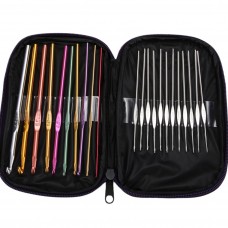 Набір гачків для в`язання в пеналі 22шт асорті