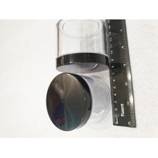 Баночка 7*6 см (кругла) прозора/чорна