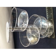 Баночки на ніжці залежні 8*16 см 4 шт прозорі