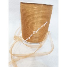 Стрічка органза 0,5см 500 ярдів золотий