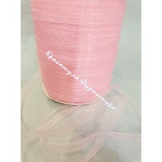 Стрічка органза 0,5см 500 ярдів рожевий
