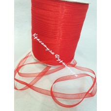 Стрічка органза 0,5см 500 ярдів червоний