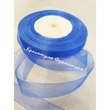 Стрічка органза 1,2см 46м електрик