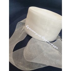 Стрічка органза 5см 46м білий