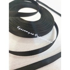 Стрічка репсова 0,5см 23м чорний
