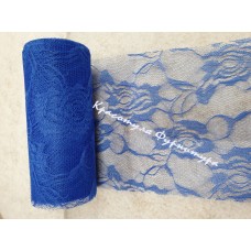 Мереживо на фатині 15 см 10 ярдів синій