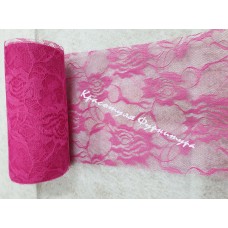 Мереживо на фатині 15 см 10 ярдів малиновий