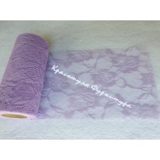 Мереживо на фатині 15 см 10 ярдів бузковий