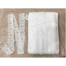 Мереживо бавовна 4,5см 90м білий