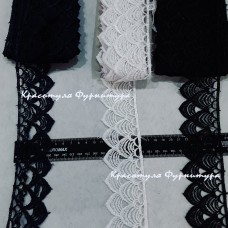 Мереживо подвійна хвиля 4,5см 10ярдів білий