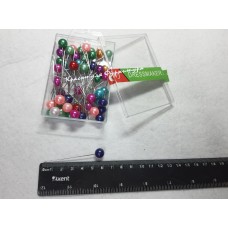 Шпильки в пластиковій коробці WJ Dressmaker Pins з намистом 6 см 50 шт асорті Шпильки в пластиковій коробці WJ Dressmaker Pins з намистом 6 см 50 шт асорті