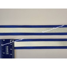 Стрічка світловідбивна комбінована 2 см 46 м синя