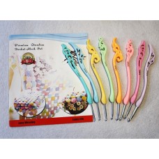 Набір гачків для в`язання з ажурною ручкою 8 шт (2,5мм - 6мм)