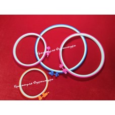 П`яльця пластмасові в наборі 12см, 16см, 19см та 23см 40шт (по 10шт) асрті