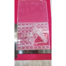 Набір органайзерів матовий у боксі (18х21 см) 16 шт по 4 вічка (56 вічок)