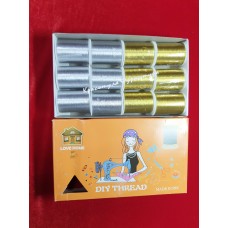 Набір ниток люрекс + волосінь DIY THREAD Love Home ART 420188 12 шт 2 кольори (срібний, золотий) по 6 шт Набір ниток люрекс + волосінь DIY THREAD Love Home ART 420188 12 шт 2 кольори (срібний, золотий) по 6 шт