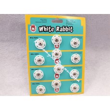 Кнопки пришивні White Rabbit 21мм 12шт білі